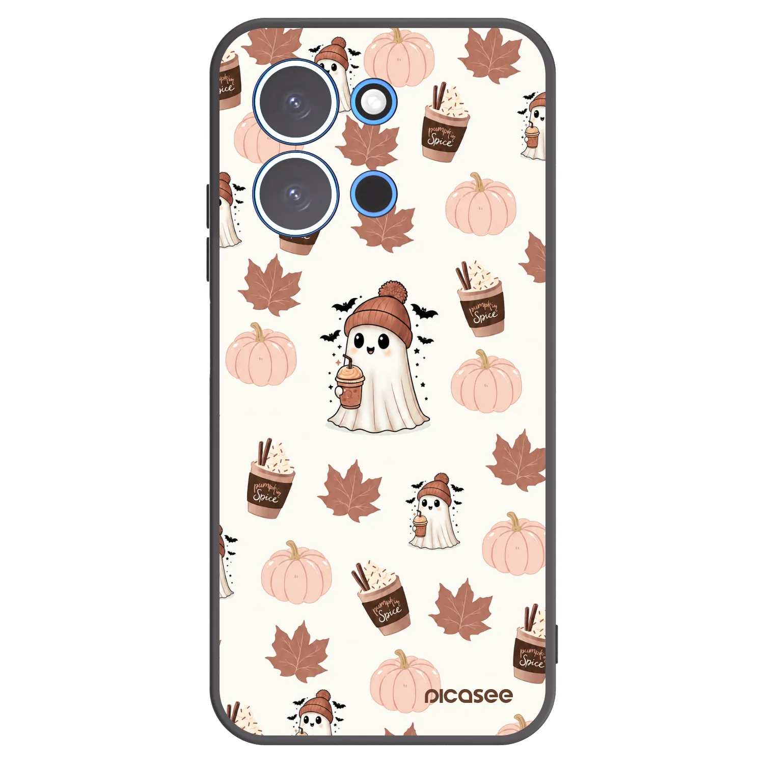 Picasee silikonski črni ovitek za Xiaomi Redmi 15C 4G - Pumpkin spice