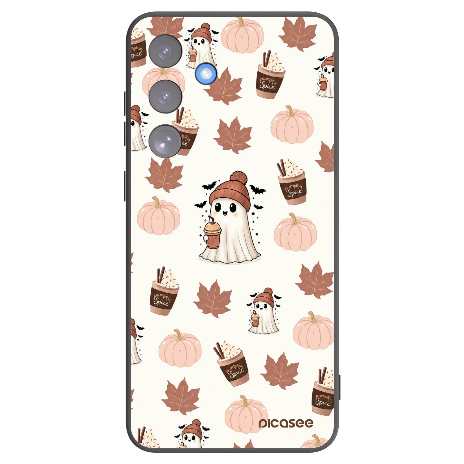 Picasee silikonski črni ovitek za Samsung Galaxy S25 FE 5G - Pumpkin spice