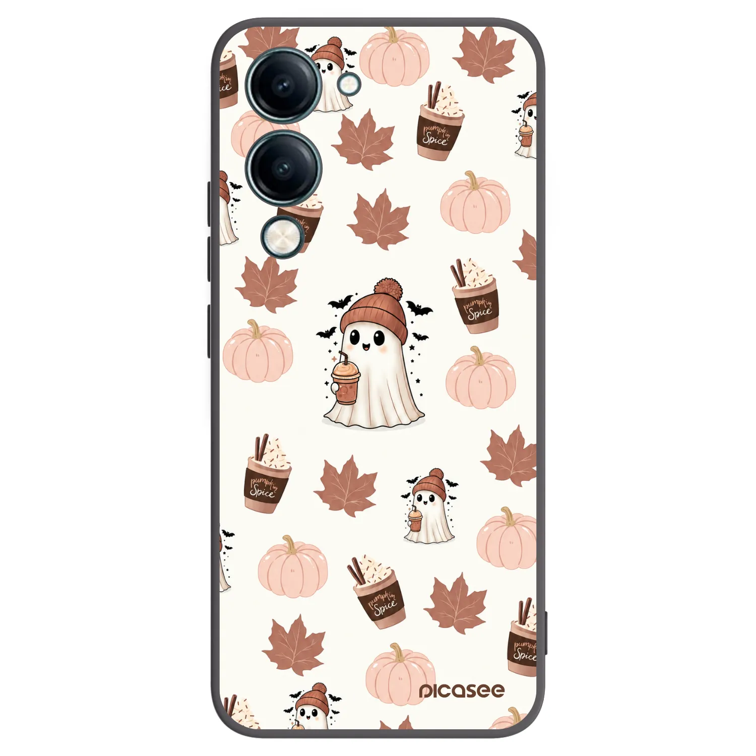 Picasee silikonski črni ovitek za Vivo Y29s 5G - Pumpkin spice