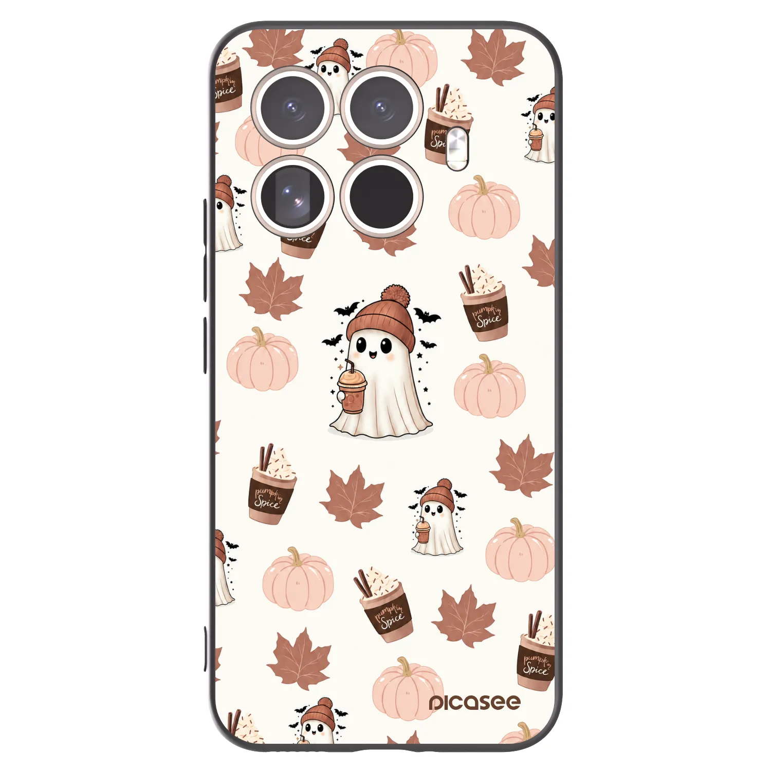 Picasee silikonski črni ovitek za Xiaomi 15T Pro - Pumpkin spice