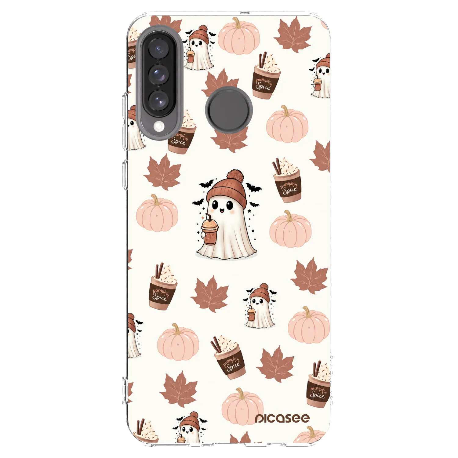 Picasee silikonski prozorni ovitek za Huawei P30 Lite - Pumpkin spice