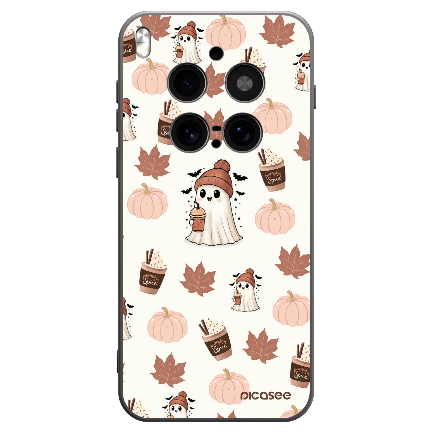 Picasee silikonski črni ovitek za Vivo X300 Pro - Pumpkin spice