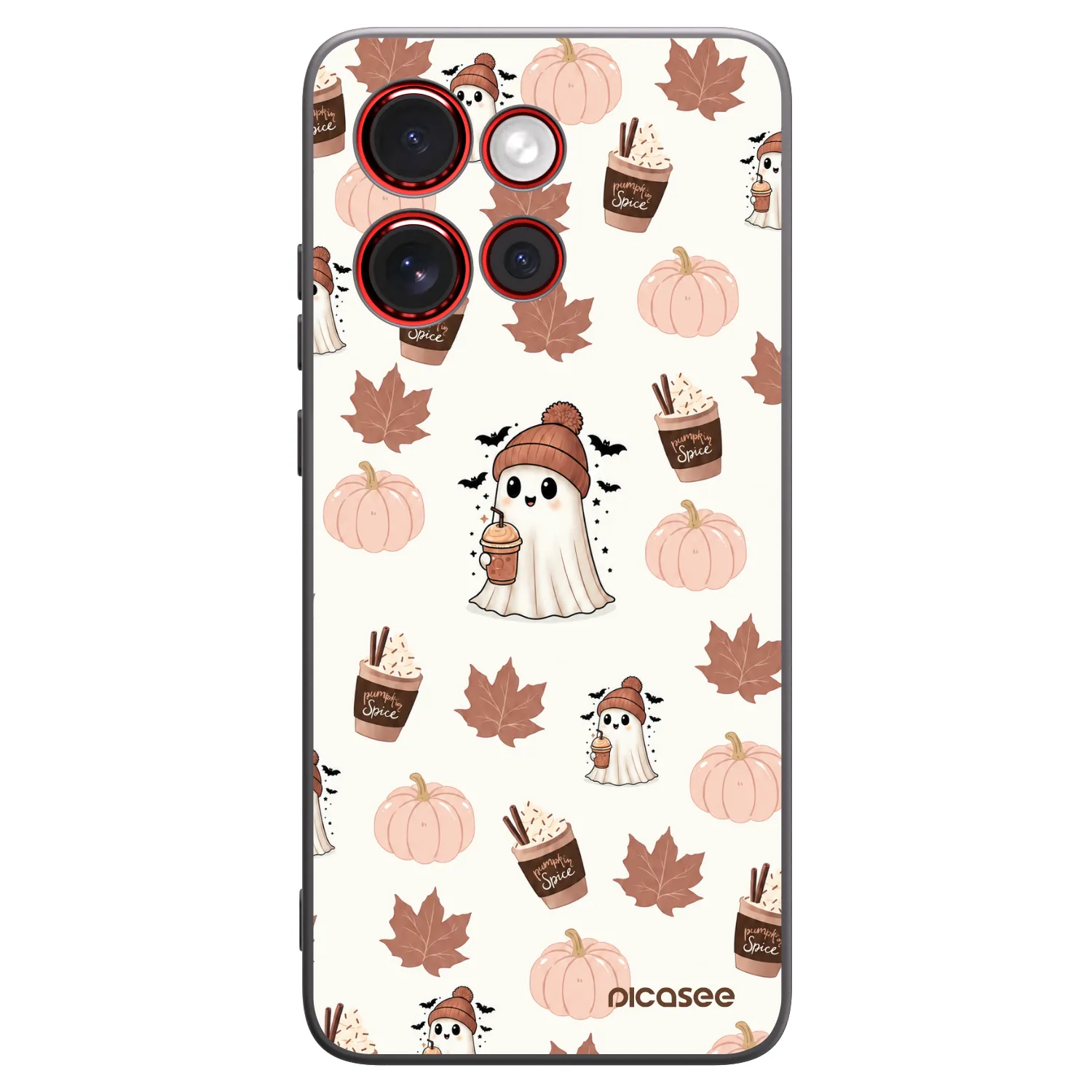 Picasee silikonski črni ovitek za Motorola Edge 60 Neo 5G - Pumpkin spice
