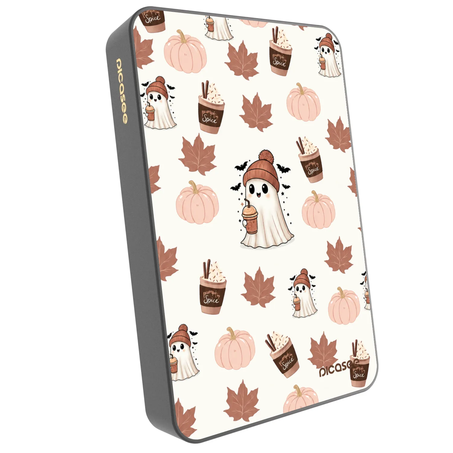 Picasee Prenosna baterija z MagSafe 10 000 mAh Siva - Pumpkin spice