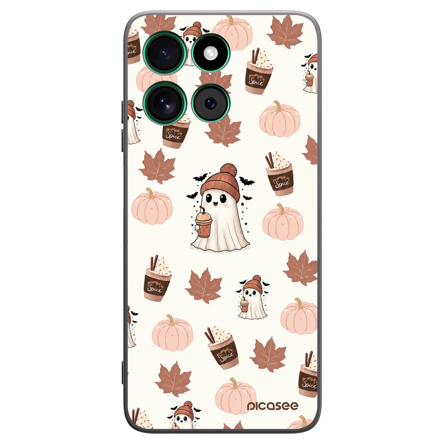 Picasee silikonski črni ovitek za Motorola Moto G57 Power - Pumpkin spice