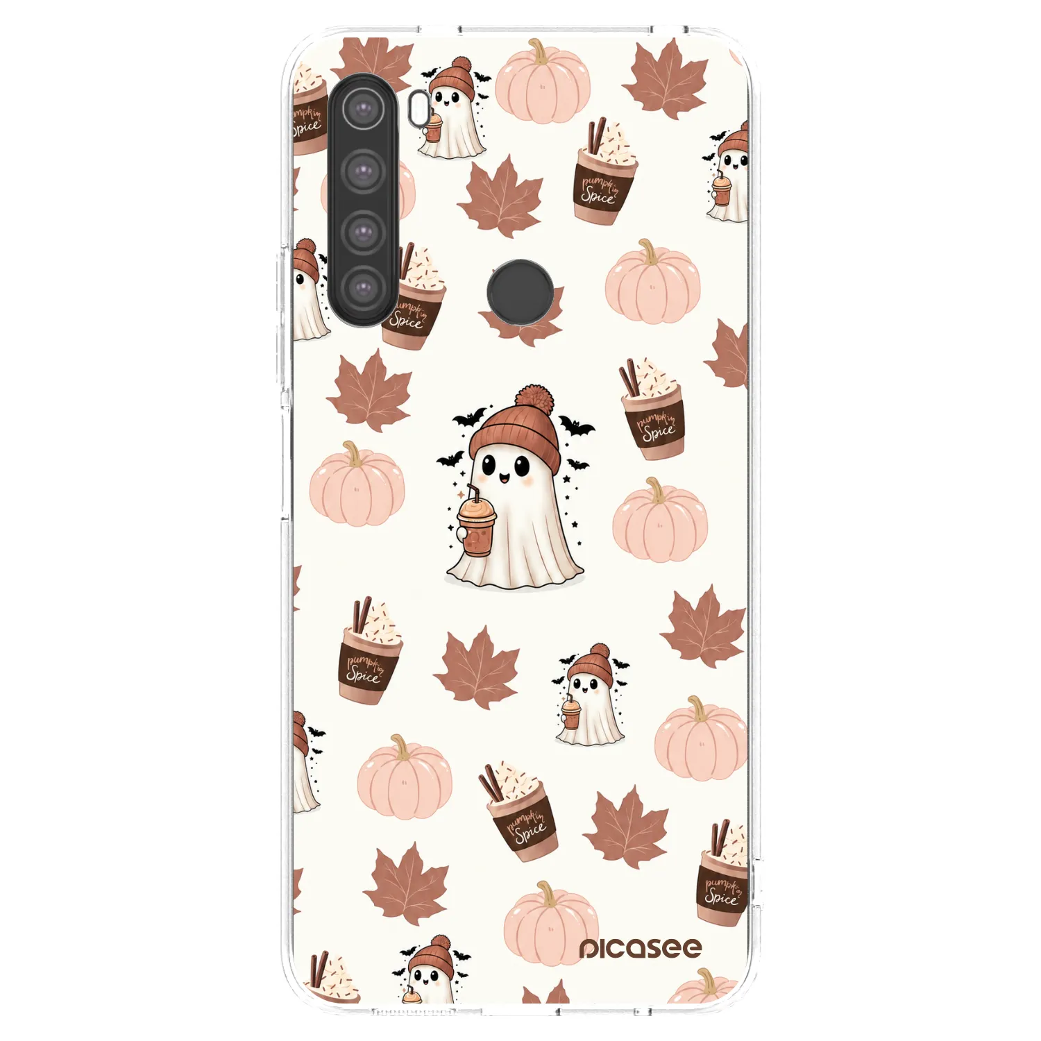 Picasee silikonski prozorni ovitek za Xiaomi Redmi Note 8 - Pumpkin spice