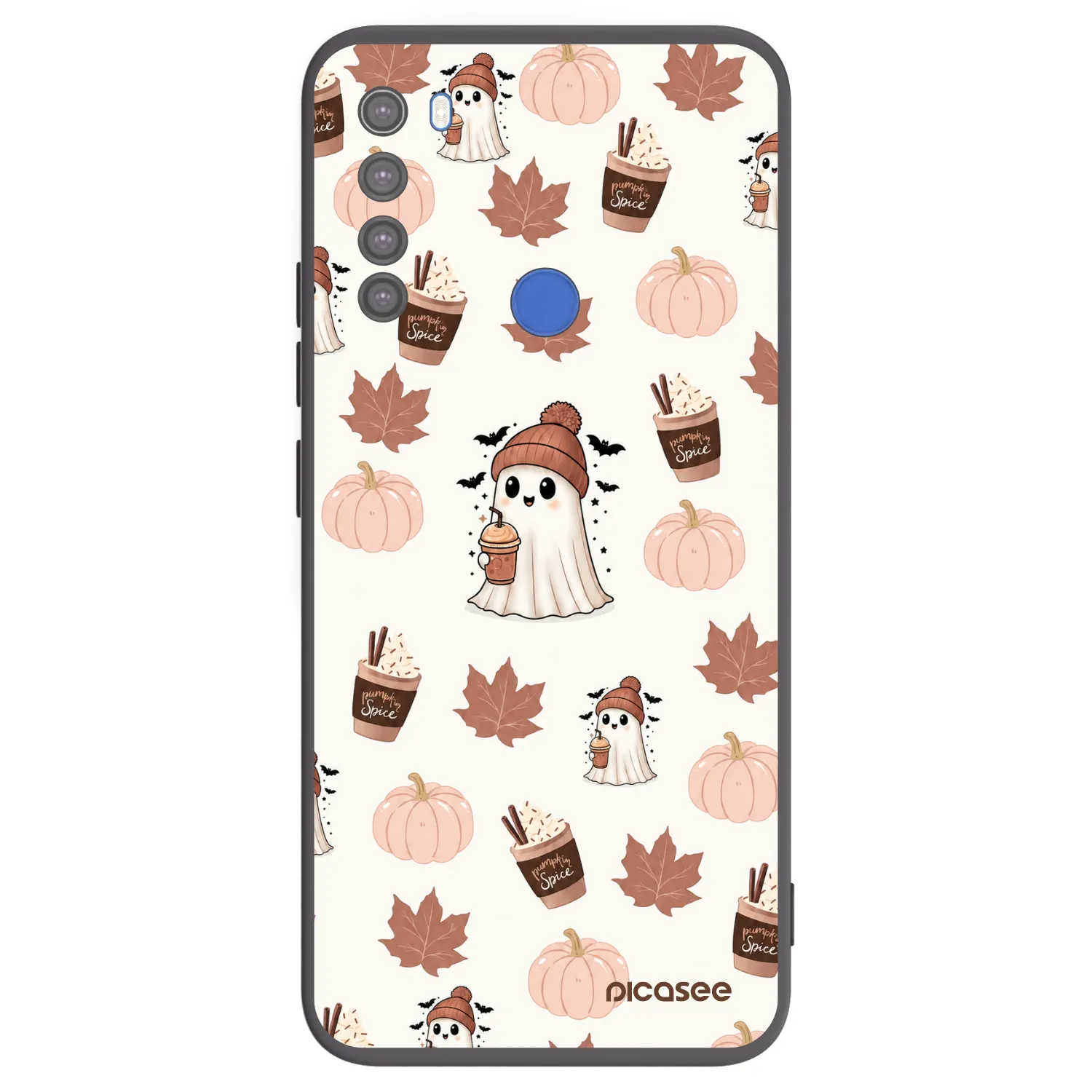Picasee silikonski črni ovitek za Xiaomi Redmi Note 8T - Pumpkin spice