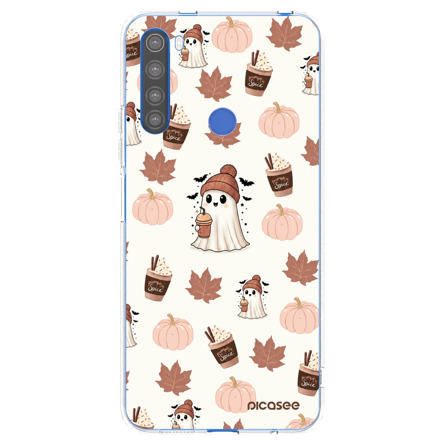 Picasee silikonski prozorni ovitek za Xiaomi Redmi Note 8T - Pumpkin spice