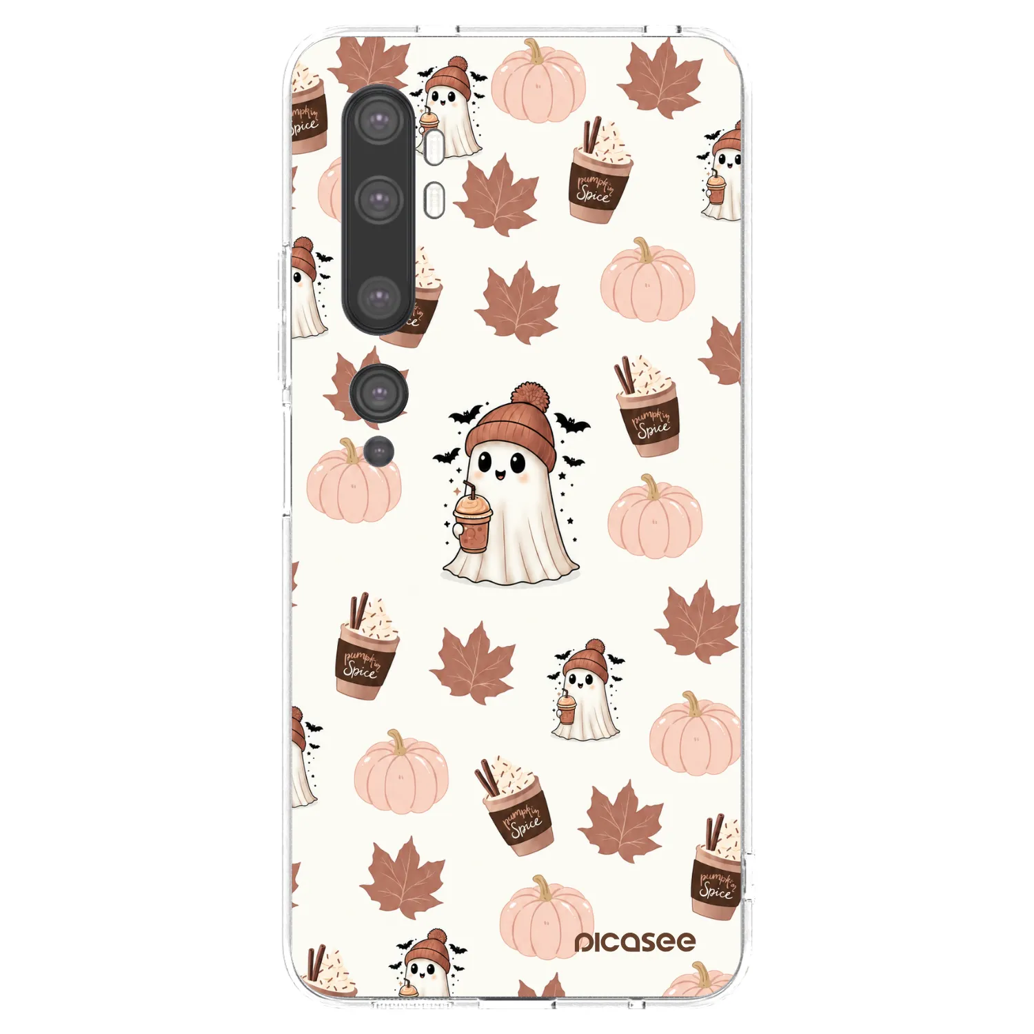 Picasee silikonski prozorni ovitek za Xiaomi Mi Note 10 (Pro) - Pumpkin spice