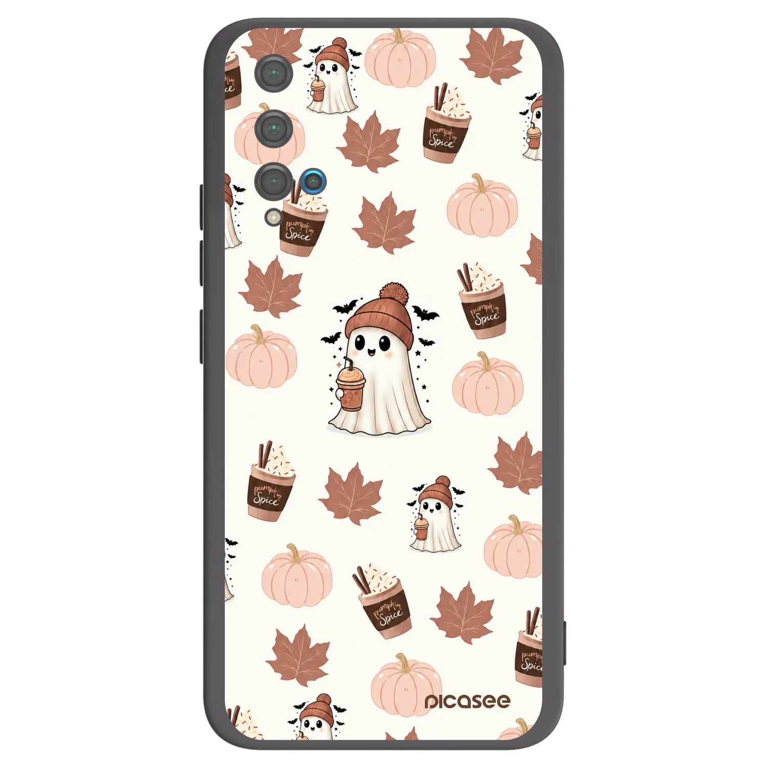 Picasee silikonski črni ovitek za Huawei Nova 5T - Pumpkin spice