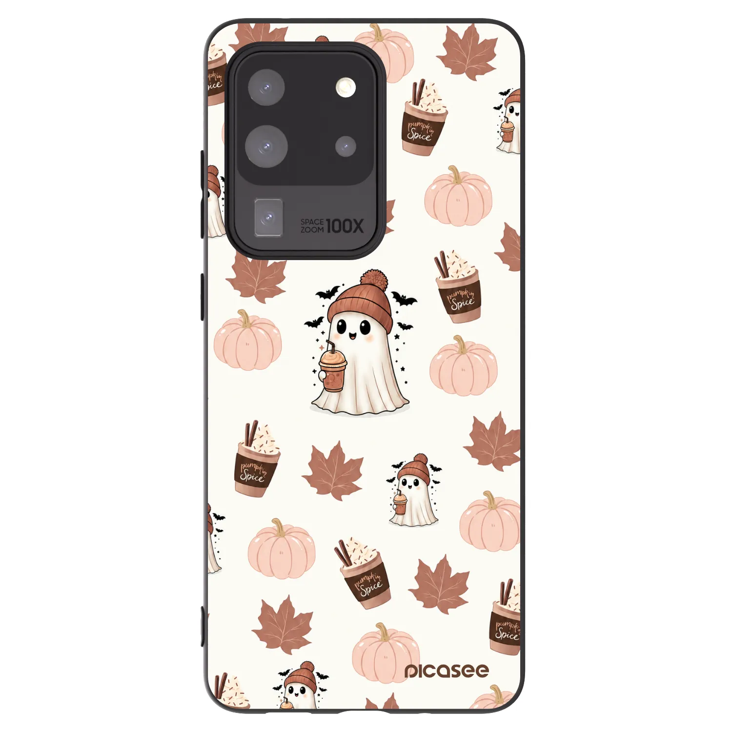 Picasee silikonski črni ovitek za Samsung Galaxy S20 Ultra 5G G988F - Pumpkin spice
