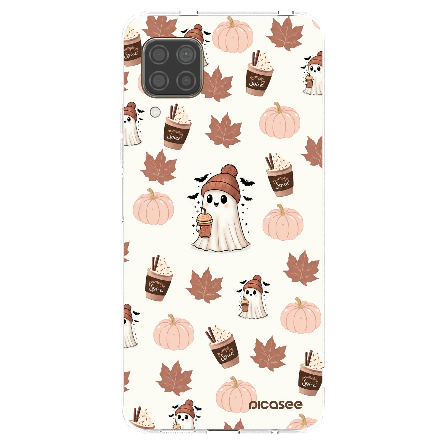 Picasee silikonski prozorni ovitek za Huawei P40 Lite - Pumpkin spice