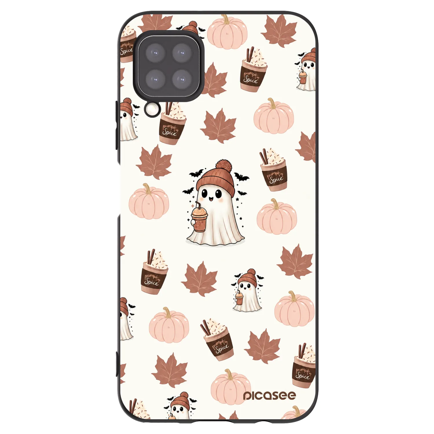 Picasee silikonski črni ovitek za Huawei P40 Lite - Pumpkin spice