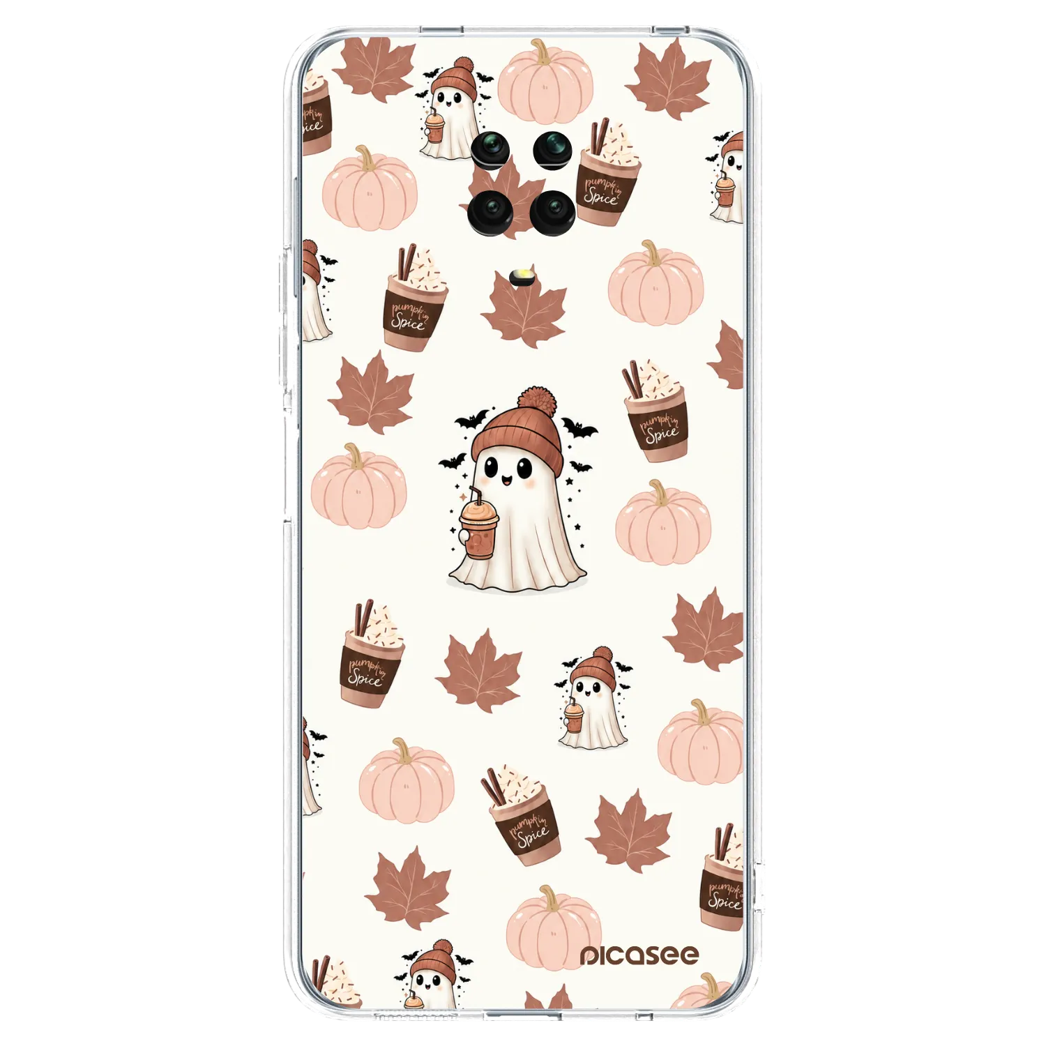 Picasee silikonski prozorni ovitek za Xiaomi Redmi Note 9 Pro - Pumpkin spice