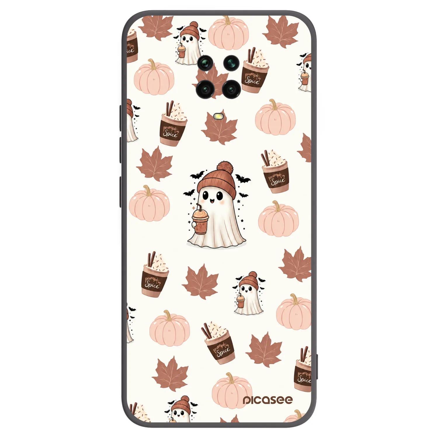 Picasee silikonski črni ovitek za Xiaomi Redmi Note 9 Pro - Pumpkin spice