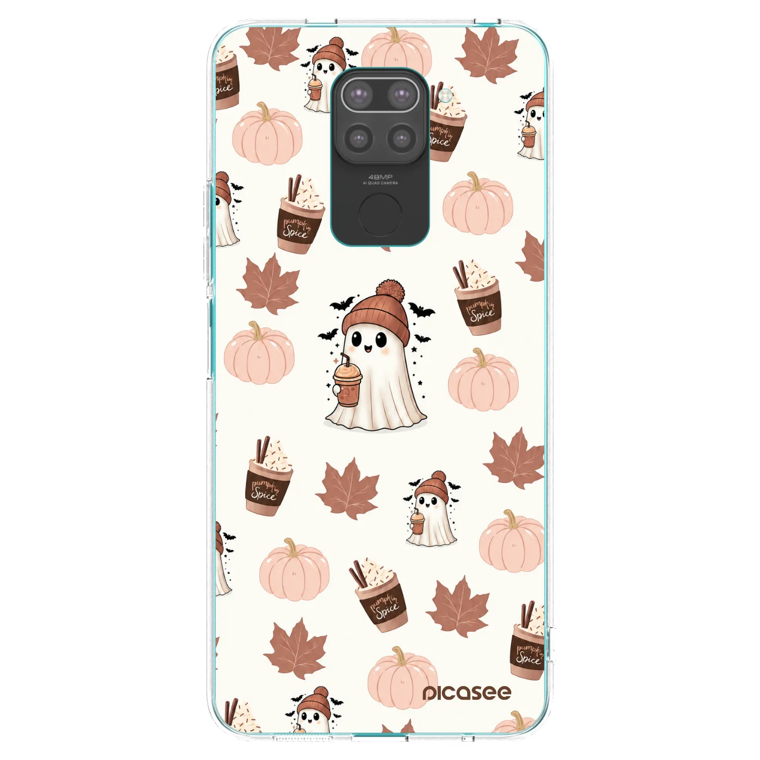 Picasee silikonski črni ovitek za Xiaomi Redmi Note 9 - Pumpkin spice