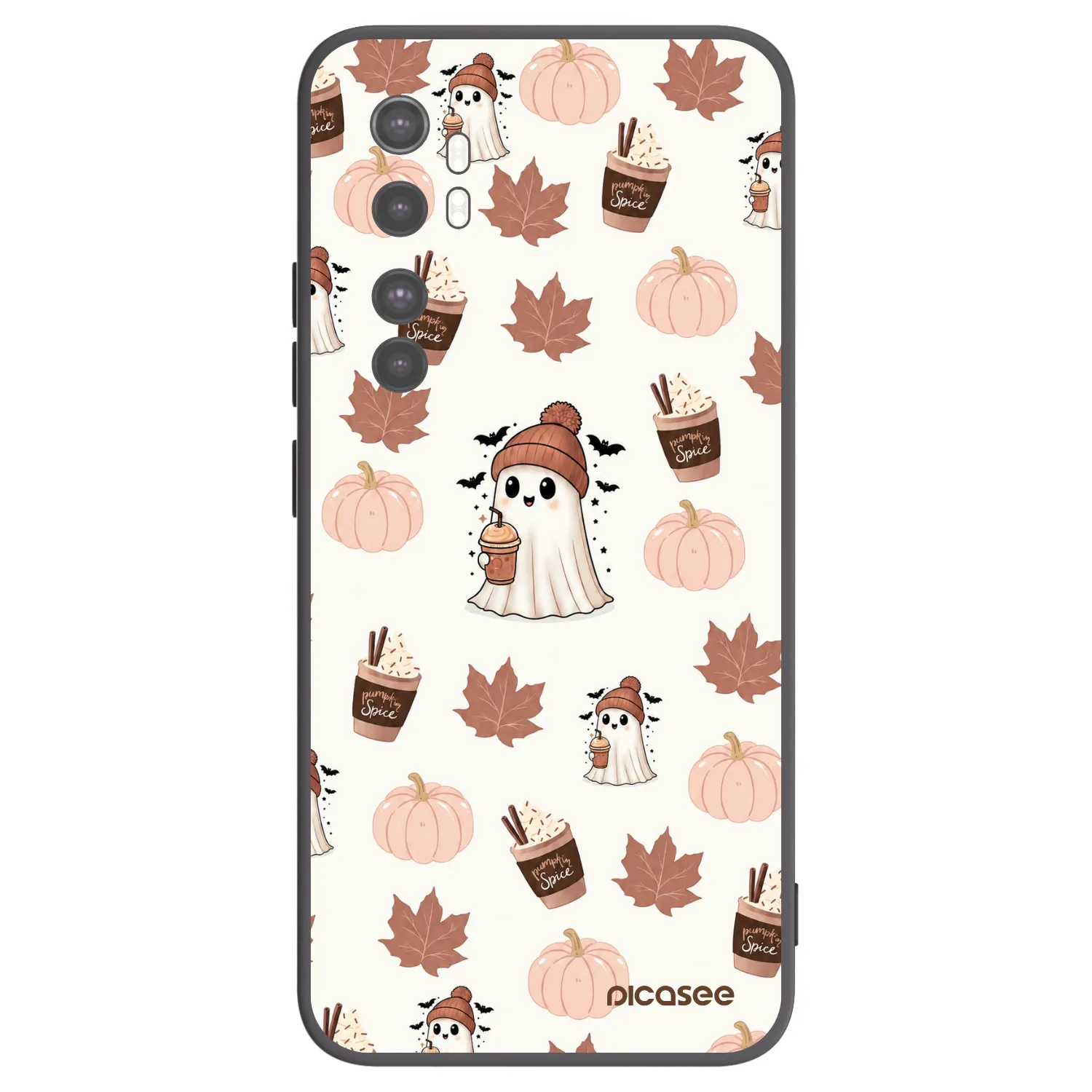 Picasee silikonski črni ovitek za Xiaomi Mi Note 10 Lite - Pumpkin spice
