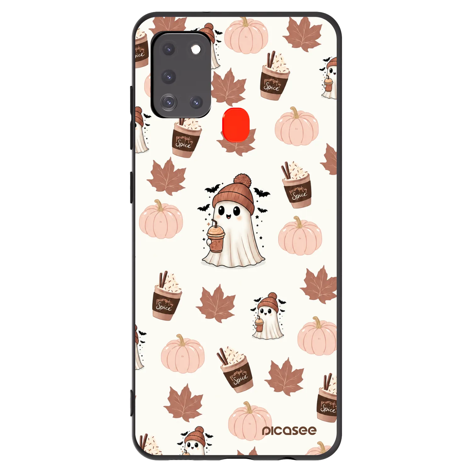 Picasee silikonski črni ovitek za Samsung Galaxy A21s - Pumpkin spice