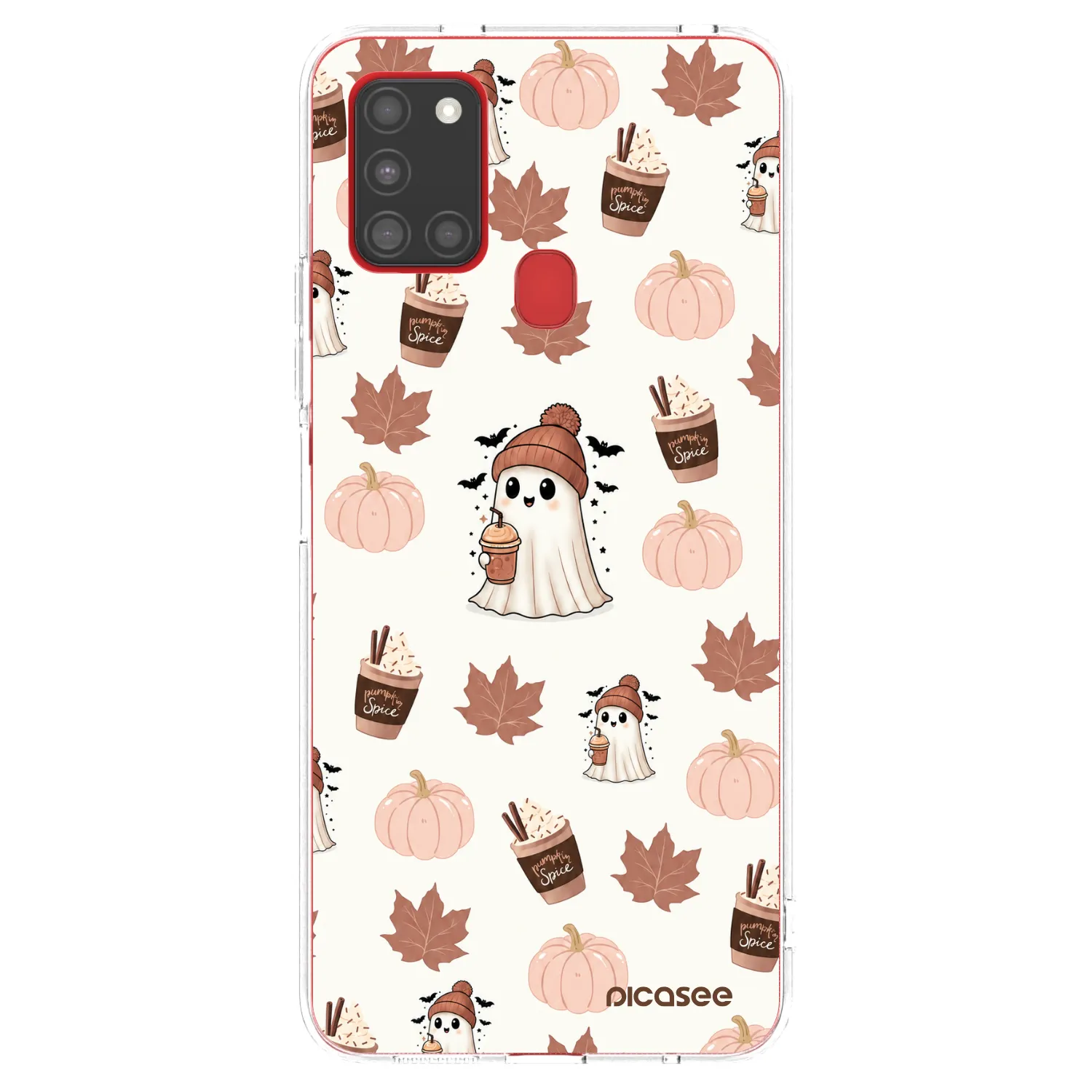 Picasee silikonski prozorni ovitek za Samsung Galaxy A21s - Pumpkin spice