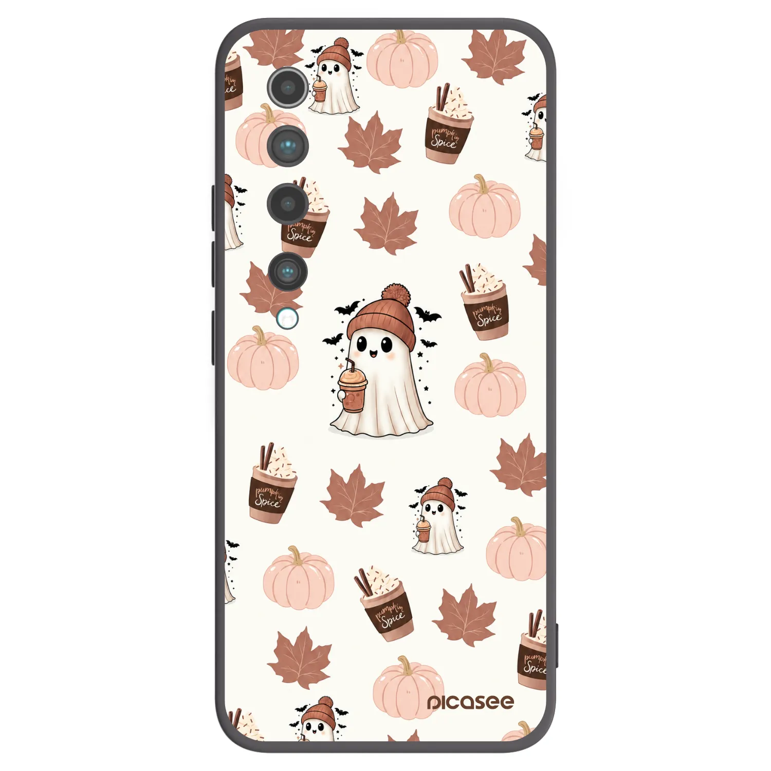 Picasee silikonski črni ovitek za Xiaomi Mi 10 - Pumpkin spice