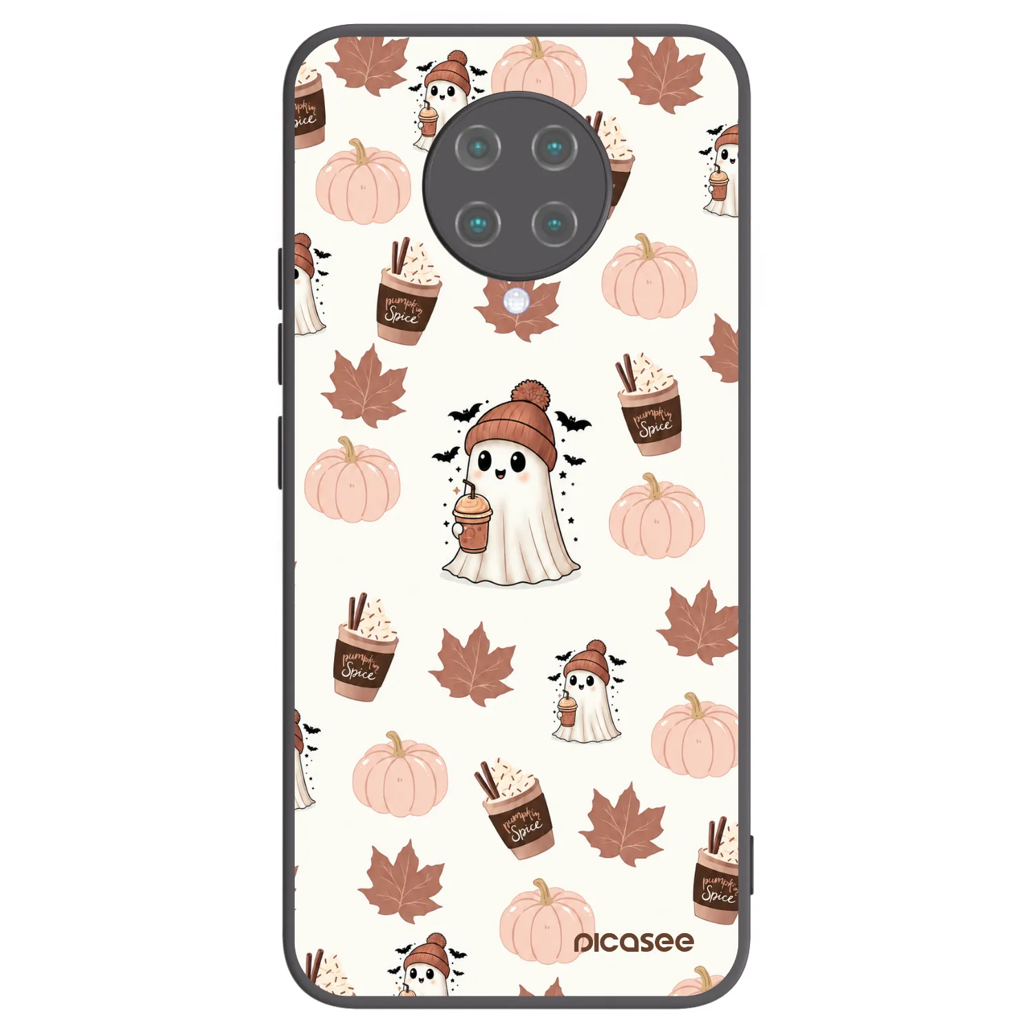 Picasee silikonski črni ovitek za Xiaomi Poco F2 Pro - Pumpkin spice