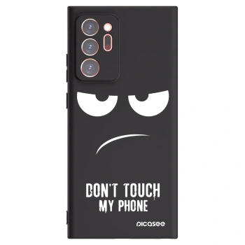 Picasee silikonski črni ovitek za Samsung Galaxy Note 20 Ultra - Don't Touch My Phone