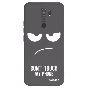 Picasee silikonski črni ovitek za Xiaomi Redmi 9 - Don't Touch My Phone