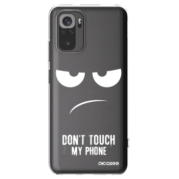 Picasee silikonski prozorni ovitek za Xiaomi Redmi Note 10 - Don't Touch My Phone
