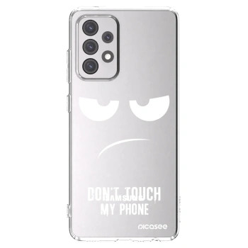 Picasee silikonski prozorni ovitek za Samsung Galaxy A52 5G A525F - Don't Touch My Phone