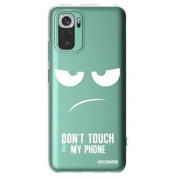 Picasee silikonski prozorni ovitek za Xiaomi Redmi Note 10 Pro - Don't Touch My Phone