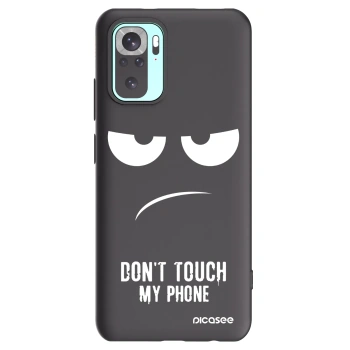 Picasee silikonski črni ovitek za Xiaomi Redmi Note 10 Pro - Don't Touch My Phone