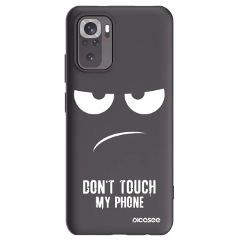 Picasee silikonski črni ovitek za Xiaomi Redmi Note 10S - Don't Touch My Phone