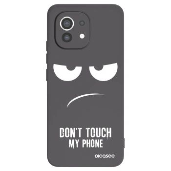 Picasee silikonski črni ovitek za Xiaomi Mi 11 - Don't Touch My Phone