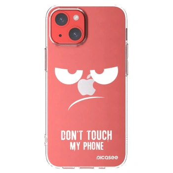 Picasee silikonski prozorni ovitek za Apple iPhone 13 mini - Don't Touch My Phone
