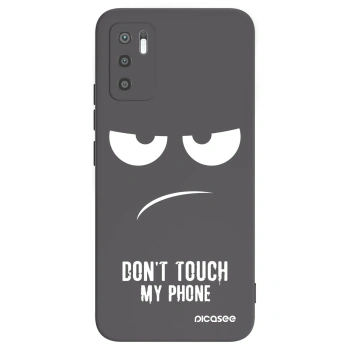 Picasee silikonski črni ovitek za Xiaomi Redmi Note 10 5G - Don't Touch My Phone