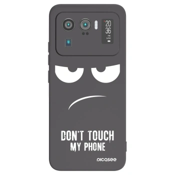 Picasee silikonski črni ovitek za Xiaomi Mi 11 Ultra - Don't Touch My Phone