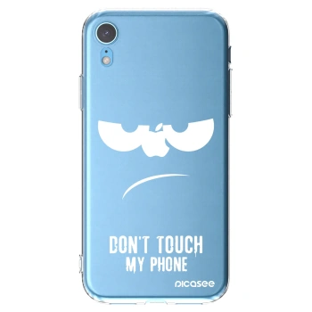 Picasee silikonski prozorni ovitek za Apple iPhone XR - Don't Touch My Phone