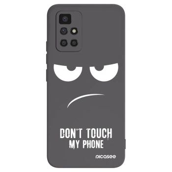 Picasee silikonski črni ovitek za Xiaomi Redmi 10 - Don't Touch My Phone