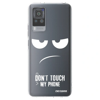 Picasee silikonski prozorni ovitek za Vivo X60 Pro 5G - Don't Touch My Phone