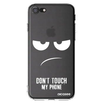 Picasee silikonski prozorni ovitek za Apple iPhone SE 2022 - Don't Touch My Phone