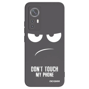 Picasee silikonski črni ovitek za Xiaomi 12 - Don't Touch My Phone