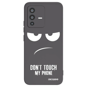 Picasee silikonski črni ovitek za Vivo V23 5G - Don't Touch My Phone