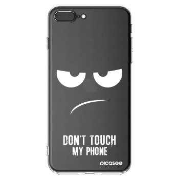 Picasee silikonski prozorni ovitek za Apple iPhone 8 Plus - Don't Touch My Phone