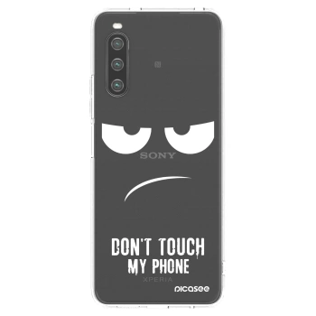 Picasee silikonski prozorni ovitek za Sony Xperia 10 IV 5G - Don't Touch My Phone