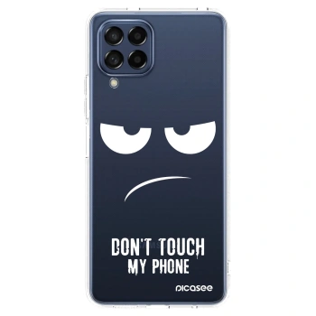 Picasee silikonski prozorni ovitek za Samsung Galaxy M53 5G - Don't Touch My Phone