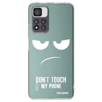 Picasee silikonski prozorni ovitek za Xiaomi Redmi Note 11 Pro+ 5G - Don't Touch My Phone