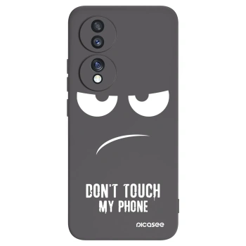 Picasee silikonski črni ovitek za Honor 70 - Don't Touch My Phone