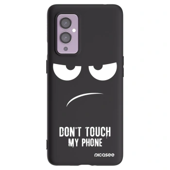 Picasee silikonski črni ovitek za OnePlus 9 - Don't Touch My Phone