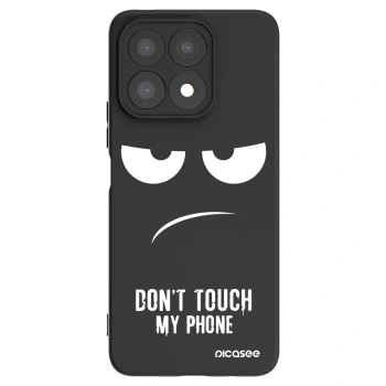 Picasee silikonski črni ovitek za Honor X8a - Don't Touch My Phone
