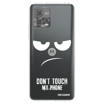 Picasee silikonski prozorni ovitek za Motorola Moto G72 - Don't Touch My Phone